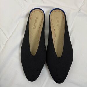 Rothy's The Almond Demi Mule Slip On black Sz 7.5 Like New!